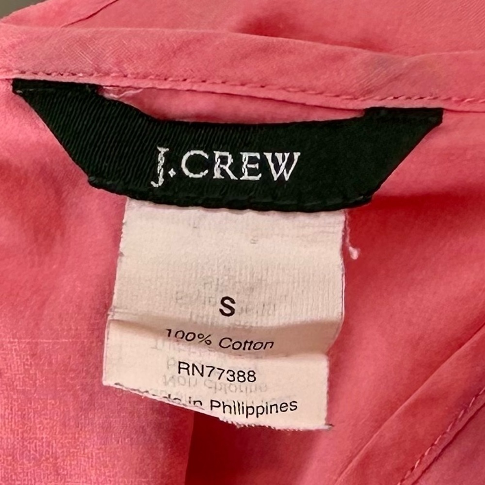 J. Crew Pink Sleeveless Embroidered Shift Dress Size S - Picture 6 of 10